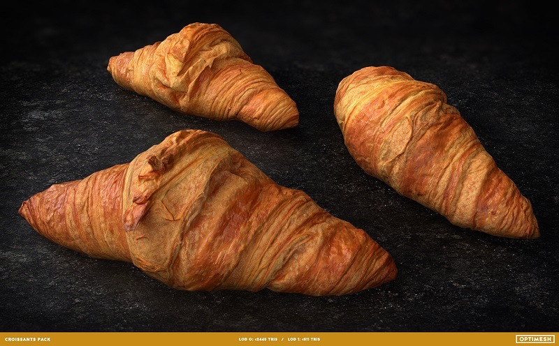 FREE croissants scanned model